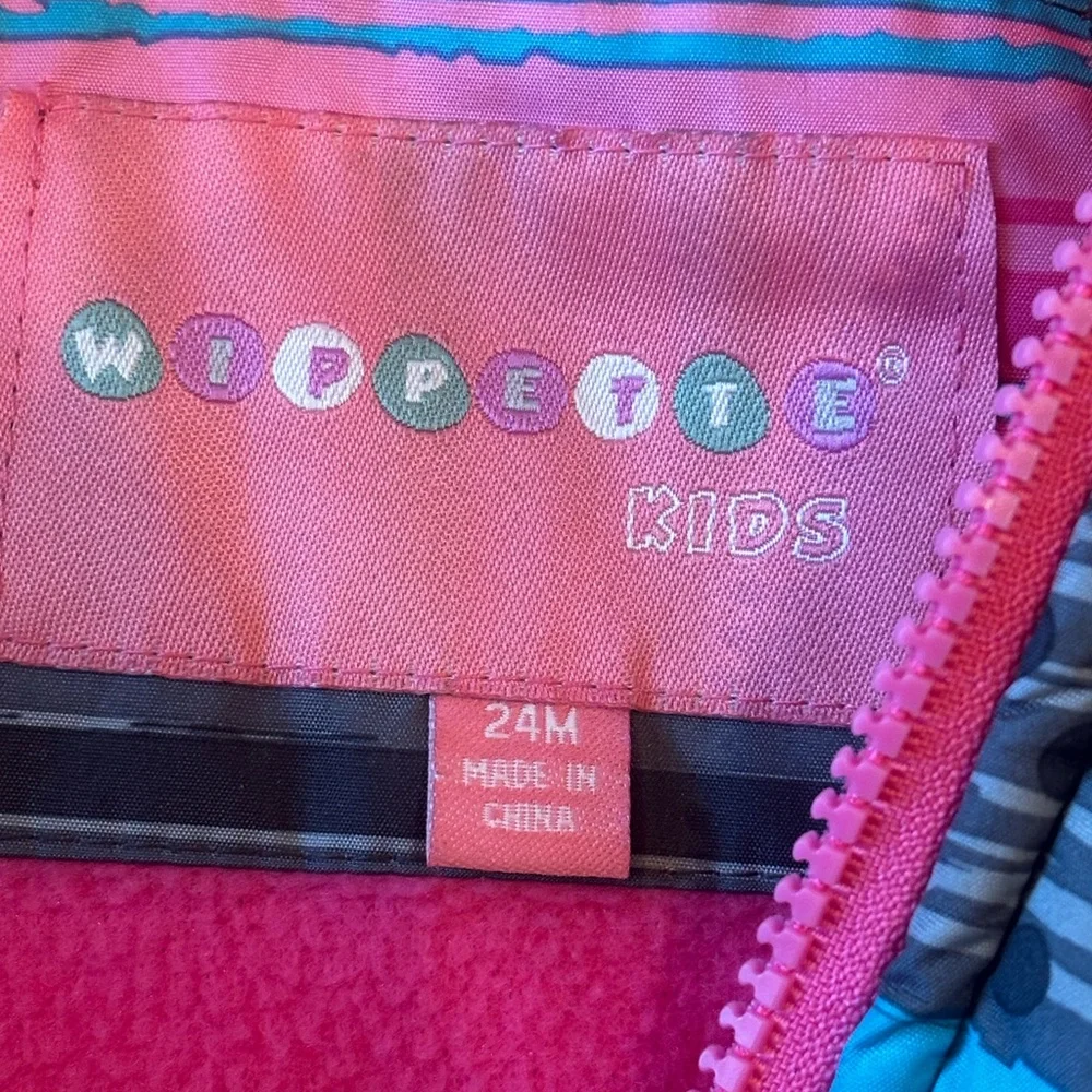 Wippette Kids‎ Girls Striped Jacket with Pink Interior